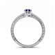 4 - Florie Classic 7x5 mm Pear Shape Blue Sapphire Solitaire Engagement Ring 