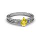2 - Florie Classic 7x5 mm Pear Shape Yellow Sapphire Solitaire Engagement Ring 