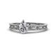 1 - Florie Classic GIA Certified 7x5 mm Pear Shape Diamond Solitaire Engagement Ring 
