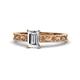 1 - Florie Classic GIA Certified 7x5 mm Emerald Cut Diamond Solitaire Engagement Ring 