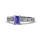 1 - Florie Classic 7x5 mm Emerald Cut Tanzanite Solitaire Engagement Ring 