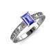 3 - Florie Classic 7x5 mm Emerald Cut Tanzanite Solitaire Engagement Ring 