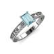 3 - Florie Classic 7x5 mm Emerald Cut Aquamarine Solitaire Engagement Ring 