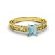 2 - Florie Classic 7x5 mm Emerald Cut Aquamarine Solitaire Engagement Ring 