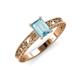 3 - Florie Classic 7x5 mm Emerald Cut Aquamarine Solitaire Engagement Ring 