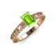3 - Florie Classic 7x5 mm Emerald Cut Peridot Solitaire Engagement Ring 