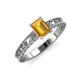 3 - Florie Classic 7x5 mm Emerald Cut Citrine Solitaire Engagement Ring 