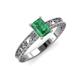 3 - Florie Classic 7x5 mm Emerald Cut Emerald Solitaire Engagement Ring 
