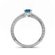 4 - Florie Classic 7x5 mm Emerald Cut London Blue Topaz Solitaire Engagement Ring 