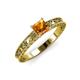 3 - Florie Classic 5.5 mm Princess Cut Citrine Solitaire Engagement Ring 