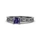 1 - Florie Classic 5.5 mm Princess Cut Iolite Solitaire Engagement Ring 