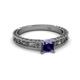 2 - Florie Classic 5.5 mm Princess Cut Iolite Solitaire Engagement Ring 