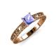 3 - Florie Classic 5.5 mm Princess Cut Tanzanite Solitaire Engagement Ring 