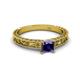 2 - Florie Classic 5.5 mm Princess Cut Iolite Solitaire Engagement Ring 