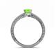 4 - Florie Classic 5.5 mm Princess Cut Peridot Solitaire Engagement Ring 