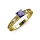 3 - Florie Classic 5.5 mm Princess Cut Iolite Solitaire Engagement Ring 