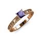 3 - Florie Classic 5.5 mm Princess Cut Iolite Solitaire Engagement Ring 