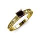 3 - Florie Classic 5.5 mm Princess Cut Red Garnet Solitaire Engagement Ring 