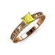 3 - Florie Classic 5.5 mm Princess Cut Yellow Diamond Solitaire Engagement Ring 