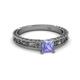 2 - Florie Classic 5.5 mm Princess Cut Tanzanite Solitaire Engagement Ring 