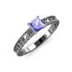 3 - Florie Classic 5.5 mm Princess Cut Tanzanite Solitaire Engagement Ring 