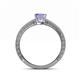 4 - Florie Classic 5.5 mm Princess Cut Tanzanite Solitaire Engagement Ring 