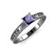 3 - Florie Classic 5.5 mm Princess Cut Iolite Solitaire Engagement Ring 