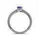 4 - Florie Classic 5.5 mm Princess Cut Iolite Solitaire Engagement Ring 