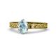 1 - Cael Classic 7x5 mm Oval Shape Aquamarine Solitaire Engagement Ring 