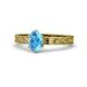 1 - Cael Classic 7x5 mm Oval Shape Blue Topaz Solitaire Engagement Ring 