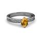 2 - Cael Classic 7x5 mm Oval Shape Citrine Solitaire Engagement Ring 