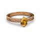 2 - Cael Classic 7x5 mm Oval Shape Citrine Solitaire Engagement Ring 
