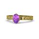 1 - Cael Classic 7x5 mm Oval Shape Amethyst Solitaire Engagement Ring 
