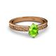 2 - Cael Classic 7x5 mm Oval Shape Peridot Solitaire Engagement Ring 