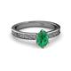2 - Cael Classic 7x5 mm Oval Shape Emerald Solitaire Engagement Ring 