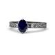 1 - Cael Classic 7x5 mm Oval Shape Blue Sapphire Solitaire Engagement Ring 