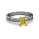 2 - Cael Classic 7x5 mm Emerald Shape Yellow Sapphire Solitaire Engagement Ring 
