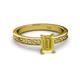 2 - Cael Classic 7x5 mm Emerald Shape Yellow Sapphire Solitaire Engagement Ring 