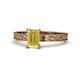 1 - Cael Classic 7x5 mm Emerald Shape Yellow Sapphire Solitaire Engagement Ring 