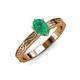 3 - Cael Classic 7x5 mm Oval Shape Emerald Solitaire Engagement Ring 