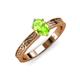 3 - Cael Classic 7x5 mm Oval Shape Peridot Solitaire Engagement Ring 