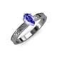3 - Cael Classic 7x5 mm Oval Shape Tanzanite Solitaire Engagement Ring 