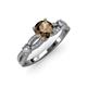 4 - Senna Desire Smoky Quartz and Diamond Engagement Ring 