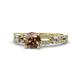 1 - Senna Desire Smoky Quartz and Diamond Engagement Ring 