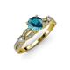 4 - Senna Desire London Blue Topaz and Diamond Engagement Ring 