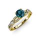 4 - Senna Desire Blue and White Diamond Engagement Ring 