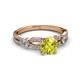 3 - Senna Desire Yellow and White Diamond Engagement Ring 