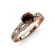 4 - Senna Desire Red Garnet and Diamond Engagement Ring 