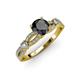 4 - Senna Desire Black and White Diamond Engagement Ring 
