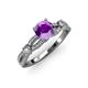 4 - Senna Desire Amethyst and Diamond Engagement Ring 